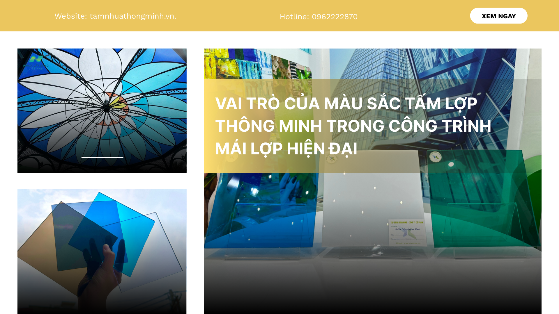 Vai trò của màu sắc tấm lợp thông minh trong công trình mái lợp hiện đại