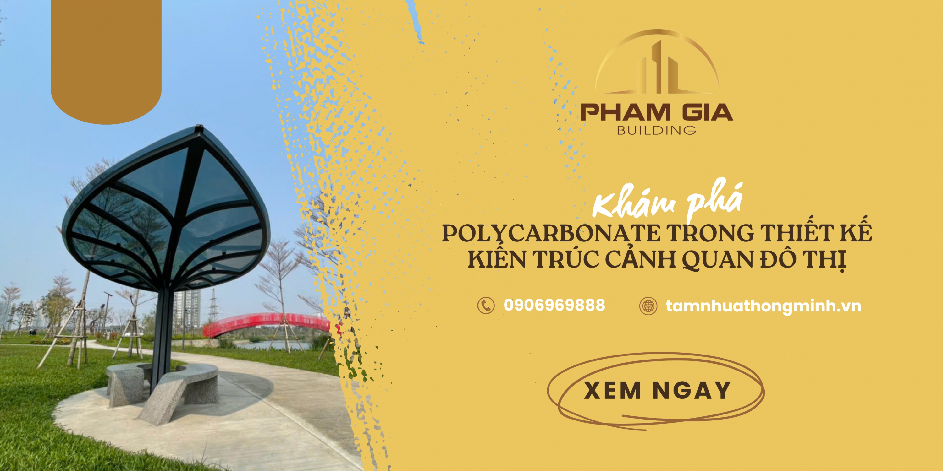 Polycarbonate trong thiết kế kiến trúc cảnh quan đô thị